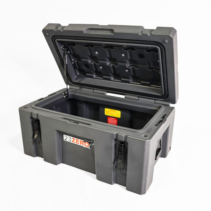 23Zero 70L Overland Gear Box Hero Image Box Open Angled