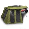 23Zero Peregrine Pro 270 Degree Awning Wall Kit With Screens on Jeep Gladiator Right Side Deployment Front Side Open